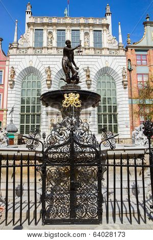 The Neptune fountain, Gdansk