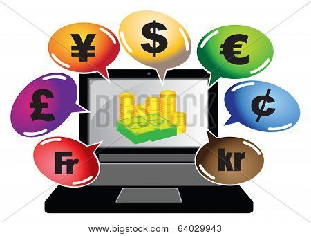 Make Money Online Concept Vector Illustration