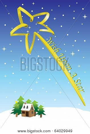 Wish Upon A Star Concept Vector Illustration