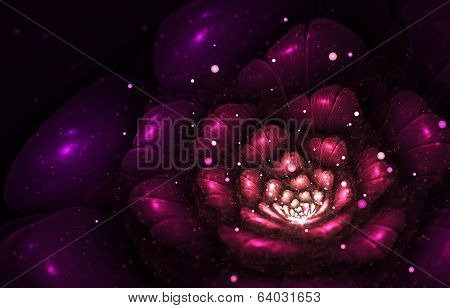 Violet Abstract Flower