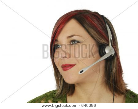 Smukke unge kundeservice Rep