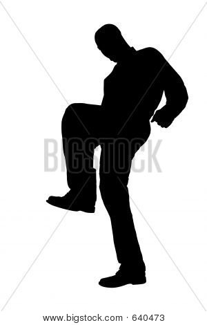 Sagoma con Clipping Path dell'uomo Stomping