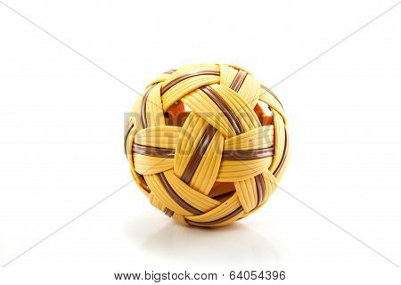 Sepaktakraw On A White Background.