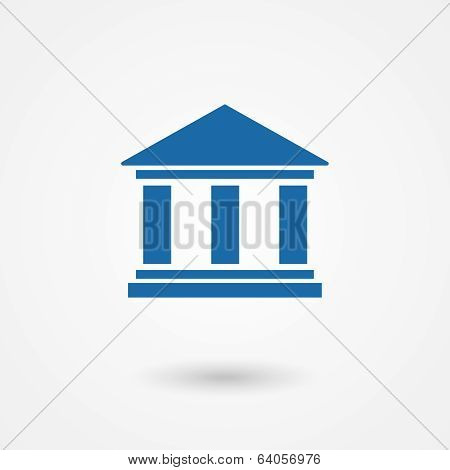 Blue bank icon