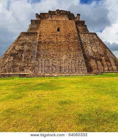 Mayan pyramid in Uxmal, Yucatan, Mexico