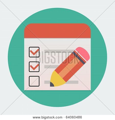 Checklist with pen icon
