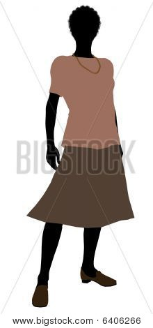 Bedstemor Illustration silhuet