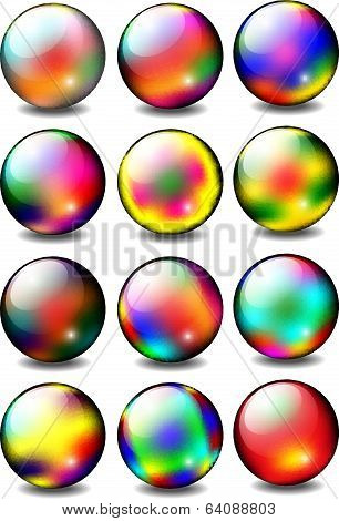 Rainbow Glossy Ball Set
