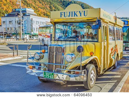 Loop Bus in Kawaguchiko Japan