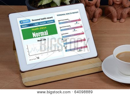 E-health Information Show On Tablet