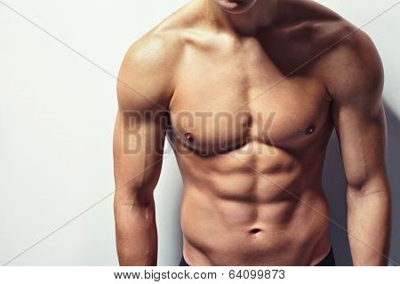 Muscular Torso Of Young Man