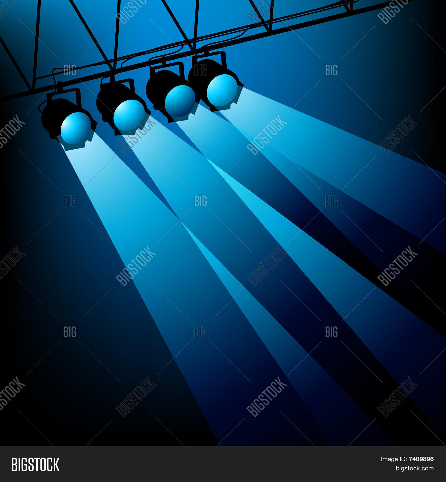 Blue Stage Lighting Vector & Photo (Free Trial) | Bigstock