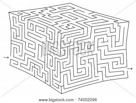 Vector Cube Maze (labyrinth)