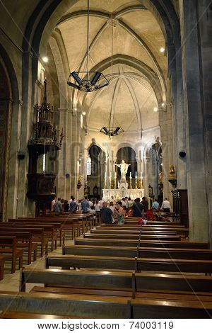 Romanesque Medieval Church In Mazan