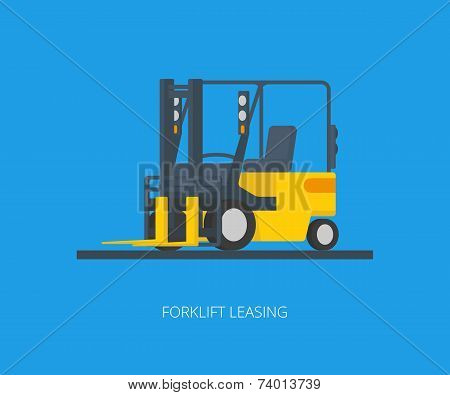 Yelllow forklift