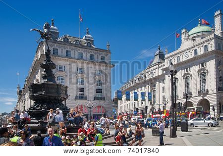Piccadilly Circus in London.