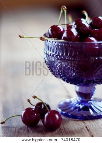 Bowl Of Cherries, Selective Focus