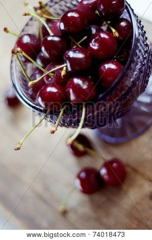 Bowl Of Cherries, Selective Focus