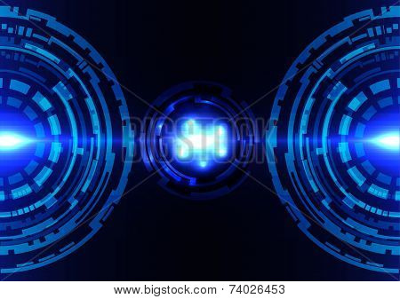 Abstract Glow Light Effect Circle