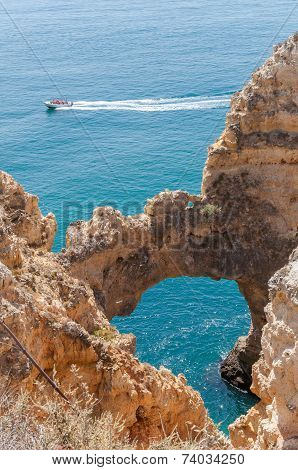 Ponta Da Piedade, Rock Formations Near Lagos In Portugal
