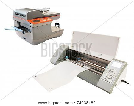copying machine under thew white background