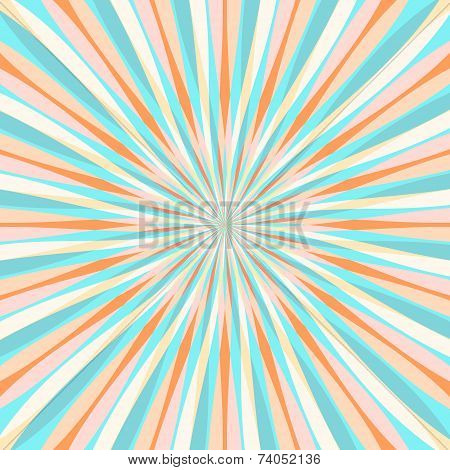 Abstract Colorful Retor Rays Background. Vector