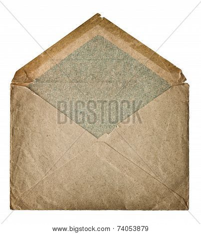 Retro Style Post Mail Envelope. Grangy Textured Paper