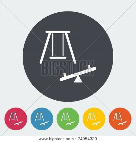 Swing. Single flat icon.