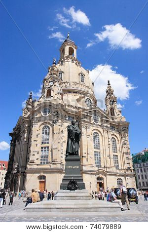 Frauenkirche,landmark cathedral of Dresden