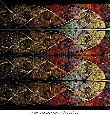 Symmetrical Colorful Fractal Flower, Digital Logarithm