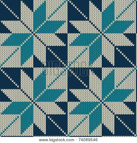 Vintage style knitting seamless pattern