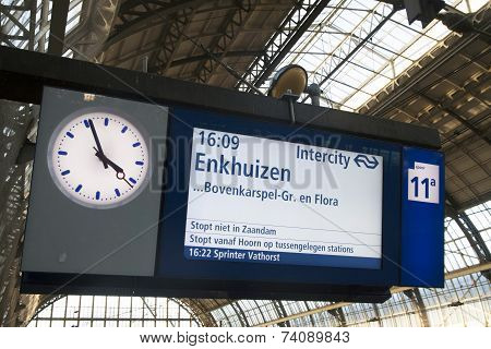 What time does the train leave, Ms.