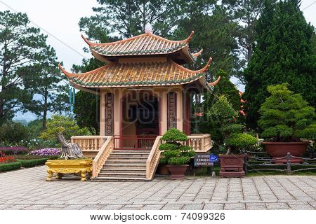Pagoda In Monastery. Dalat. Vietnam.