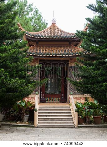 Pagoda In Monastery. Dalat. Vietnam.
