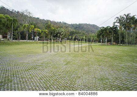 Landscape Mountain Pond Canal Concept