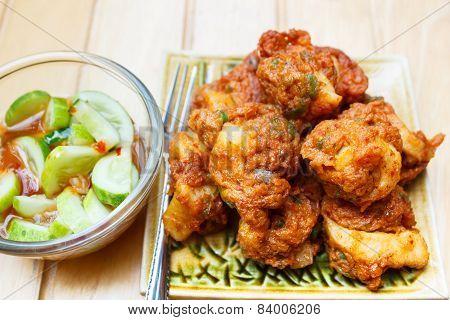 Fried Fish Cake With Squid (tod Mun).