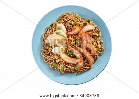 Fried Noodle With Roast Pork And Fish Cake