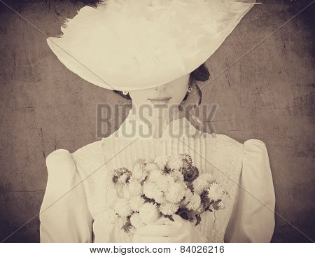 Beautiful Women With Bouquet