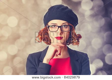 Beautiful Girl In Glasses