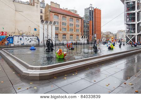 Paris. Stravinsky Fountain.