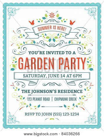 Garden Party Invitation