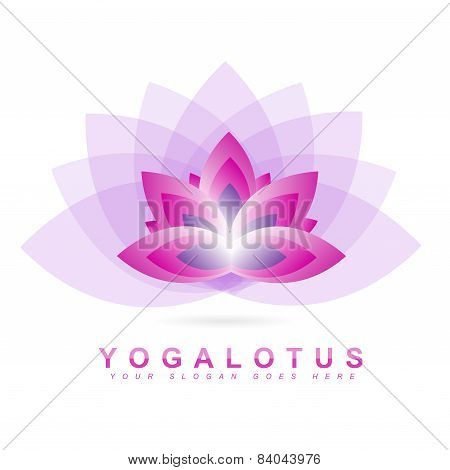Yoga lotus flower logo