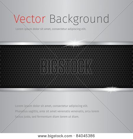 Chrome Vector Background With Dark Pattern