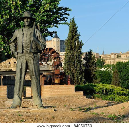 Monument To Agricultor With A Spud, Toledo, Spain