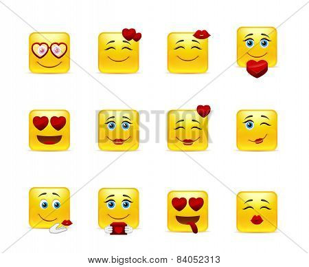Smileys With Hearts