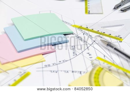 Drawing Tools With Compass And Calculator