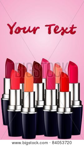 Colorful lipstick vector