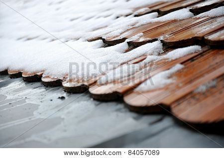 Snow Melting On A Roof