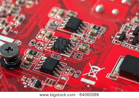 Red Electronic Plate