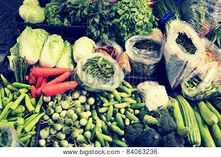 vegetable market in thailand